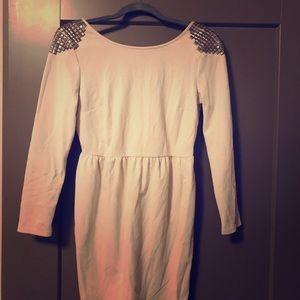 Silence + Noise ivory studded dress